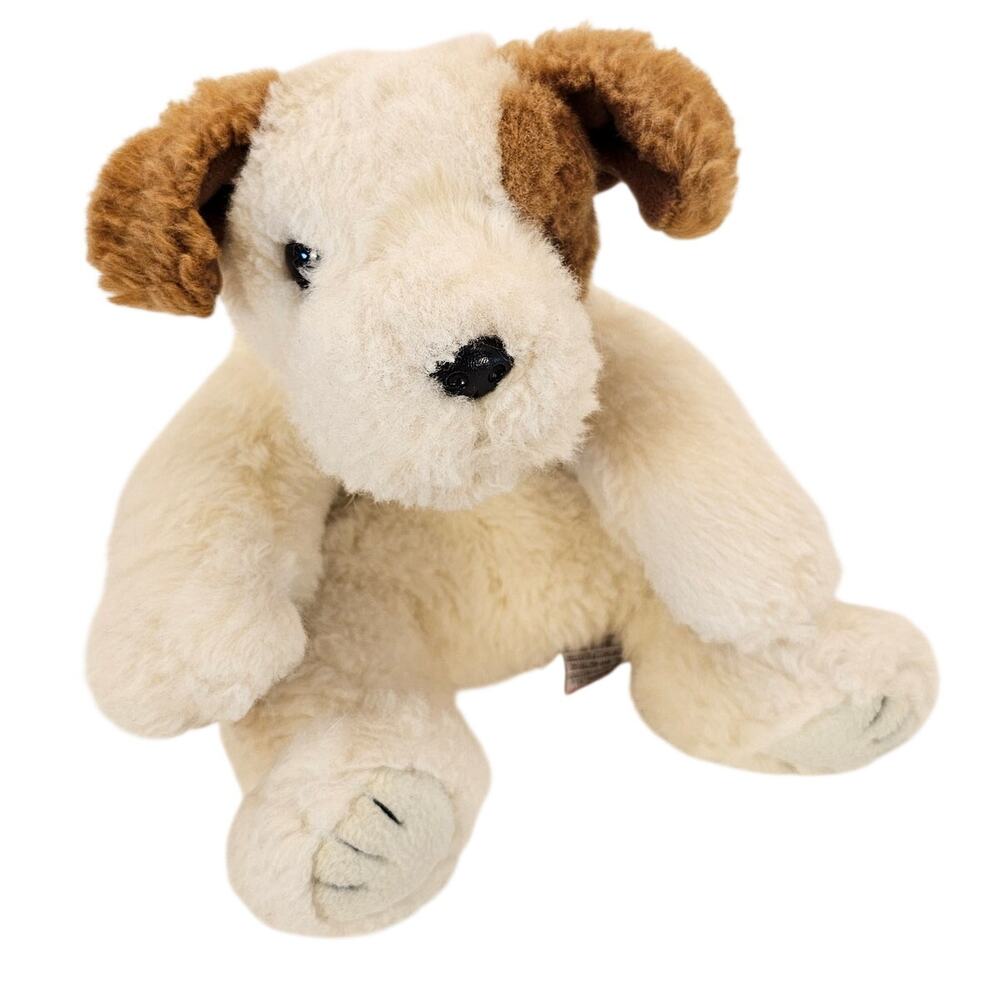 Ty Beanie Buddy Plush Dog White Brown Puppy 1996 Stuffed Animal 12 Inch